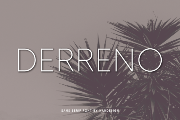 Derreno: A Minimal and Thin Lettered Sans Serif Font for Versatile Design
