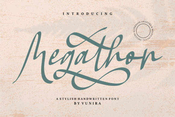 Megathon: A Handwritten Font That Elevates Typography with Delicate Charm