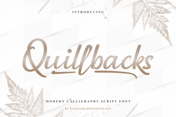 Quillbacks: A Handwritten Font with Personal Touch