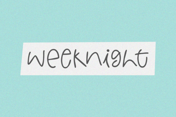 Weeknight: A Handwritten Font That Captures the Spirit of Modern Creativity
